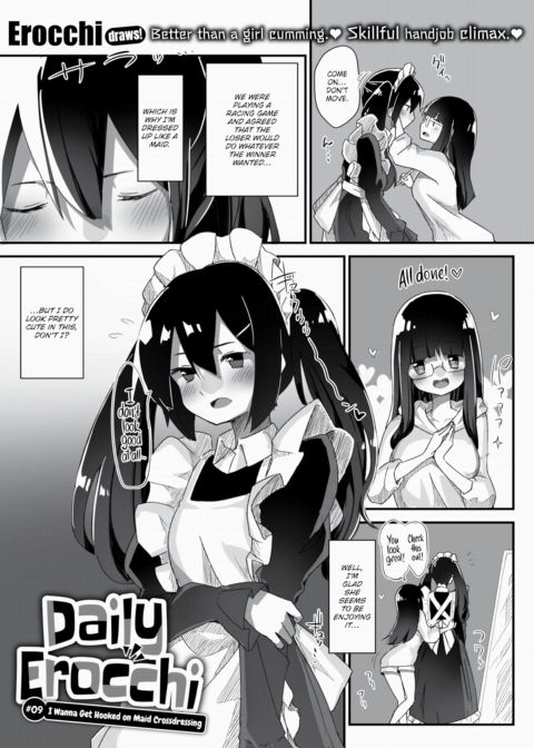 Daily Erocchi #09 I Wanna Get Hooked on Maid Crossdressing cover