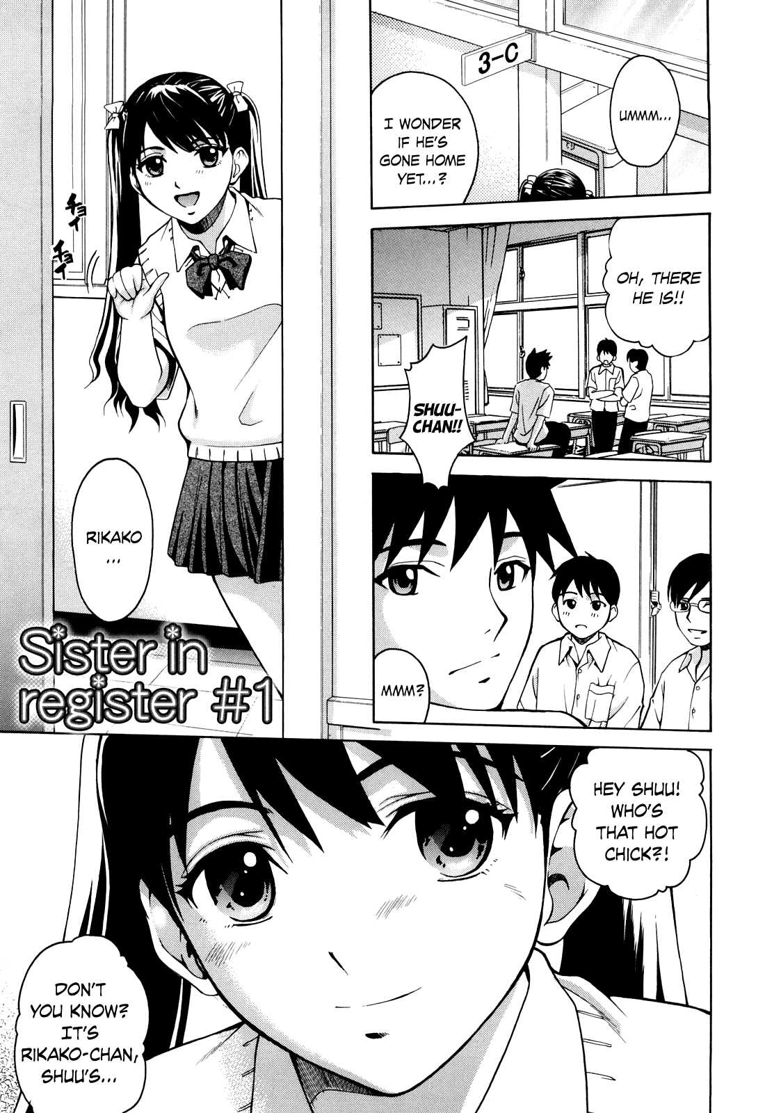 Sister in register #1 cover
