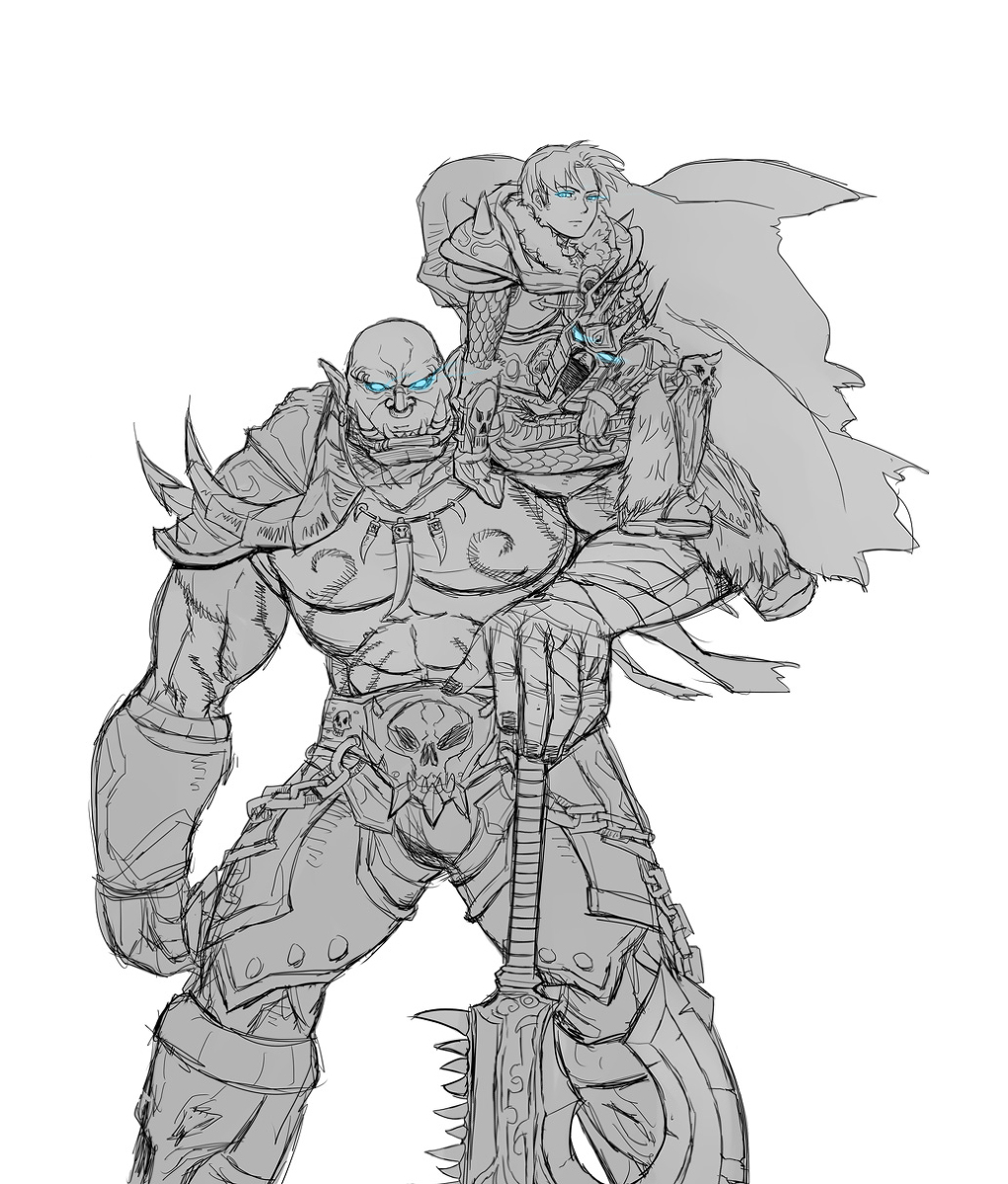 Lich King Anduin and Death Knight Garrosh cover