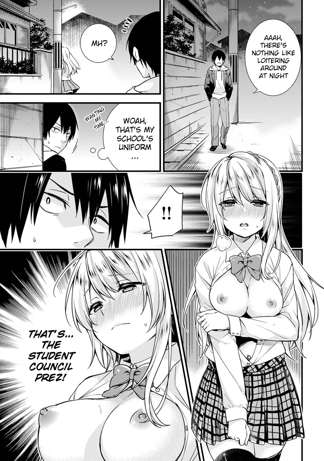 Gakuen no Ojou-sama ga Roshutsukyou no Dohentai datta Hanashi Ch. 1-2 cover