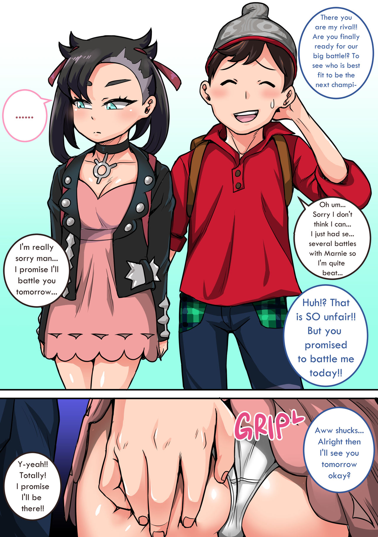 Pokémon Sword Shield Victor x Marnie cover