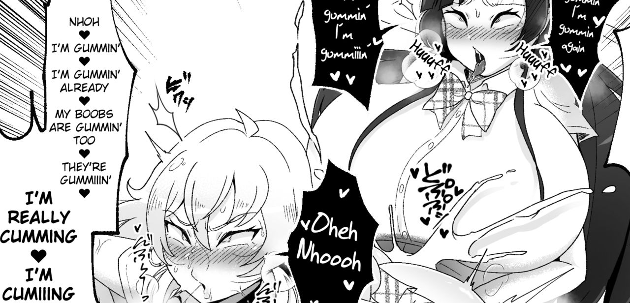 Bakunyuu Shemale Gal JK to Kyokon Futanari Kurokami JK cover