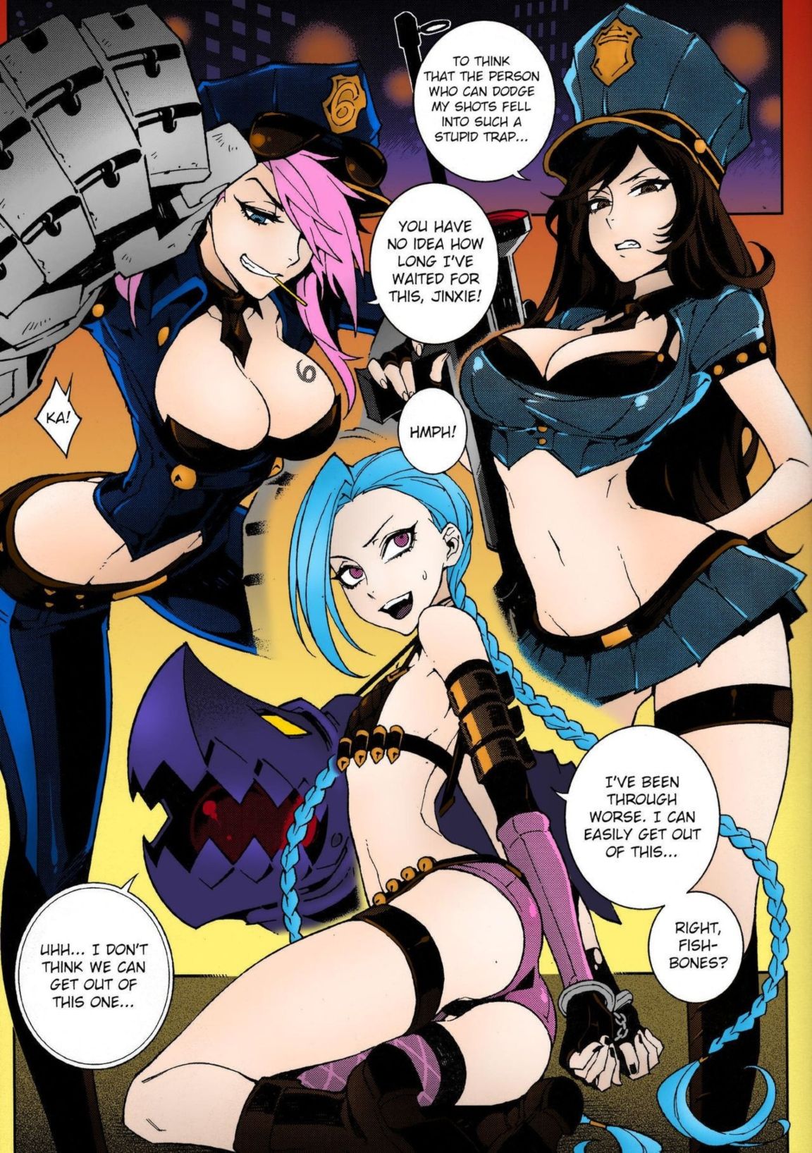 JINX Come On! Shoot Faster (League of Legends) English [Turtle.Fish.Paint (Hirame Sensei)] [[HerpaDerpMan] [Colorized] [Decensored] TeenSpiritHentai cover