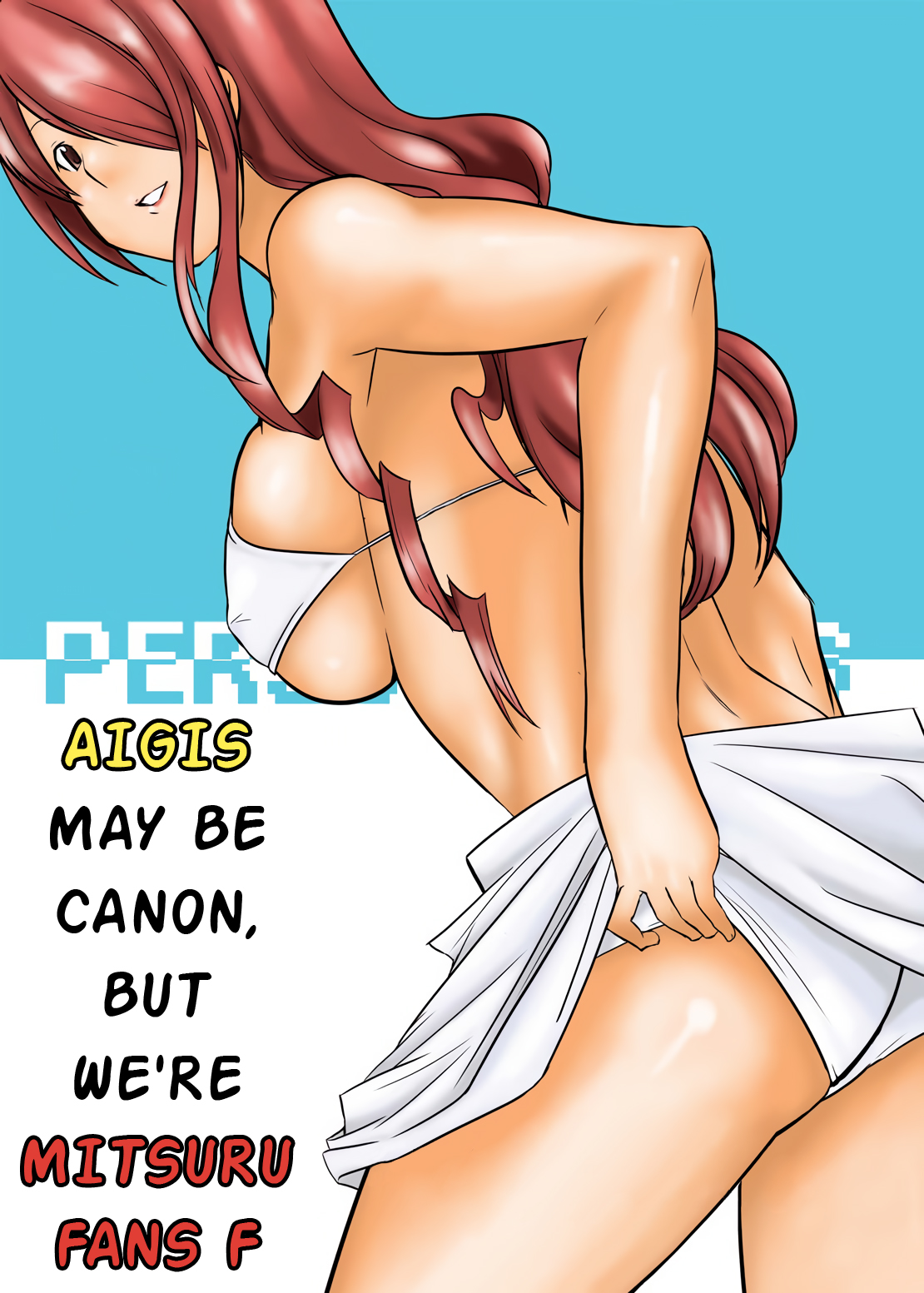 Aigis may be canon, but we're Mitsuru fans F. cover