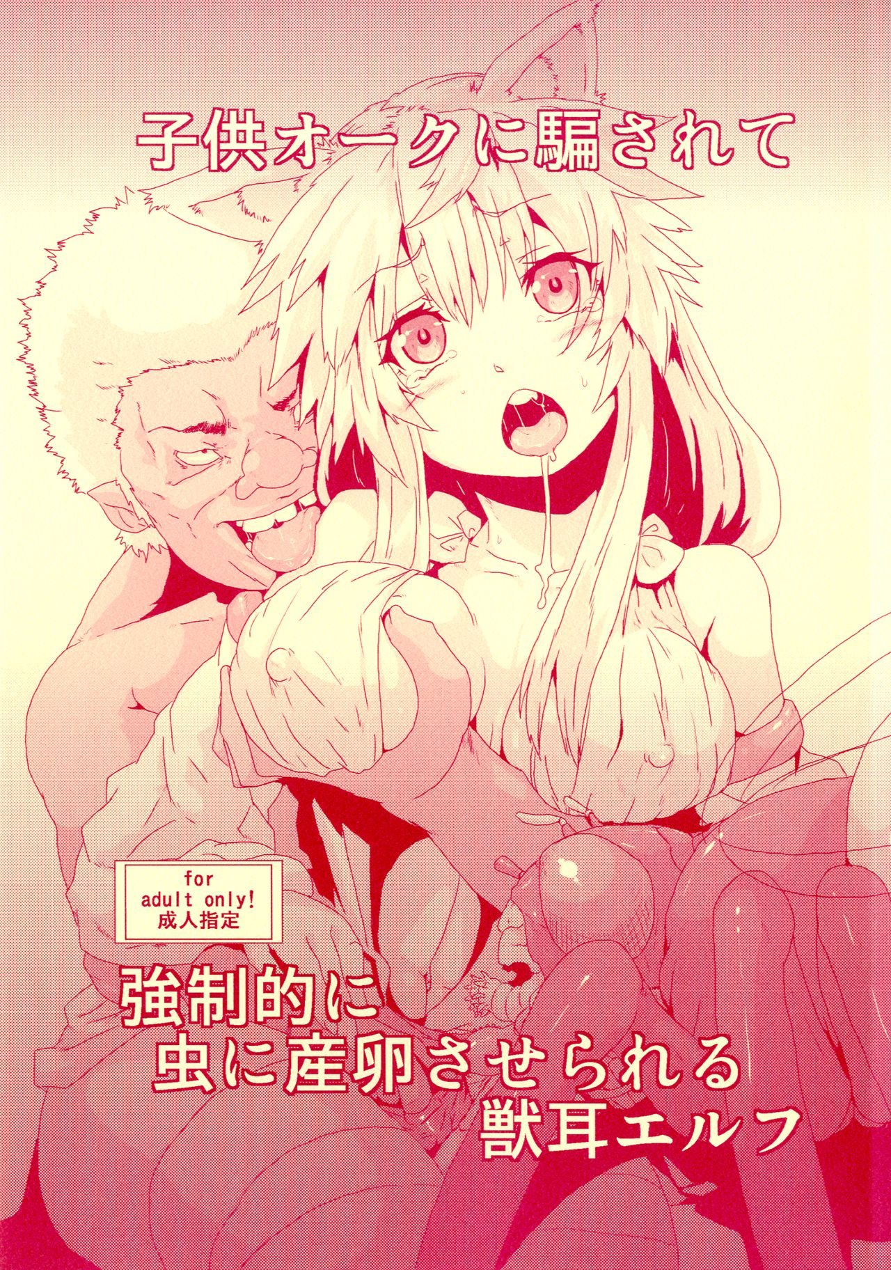 Kodomo Orc ni Damasarete Kyouseiteki ni Mushi ni Sanran Saserareru Kemonomimi Elf cover