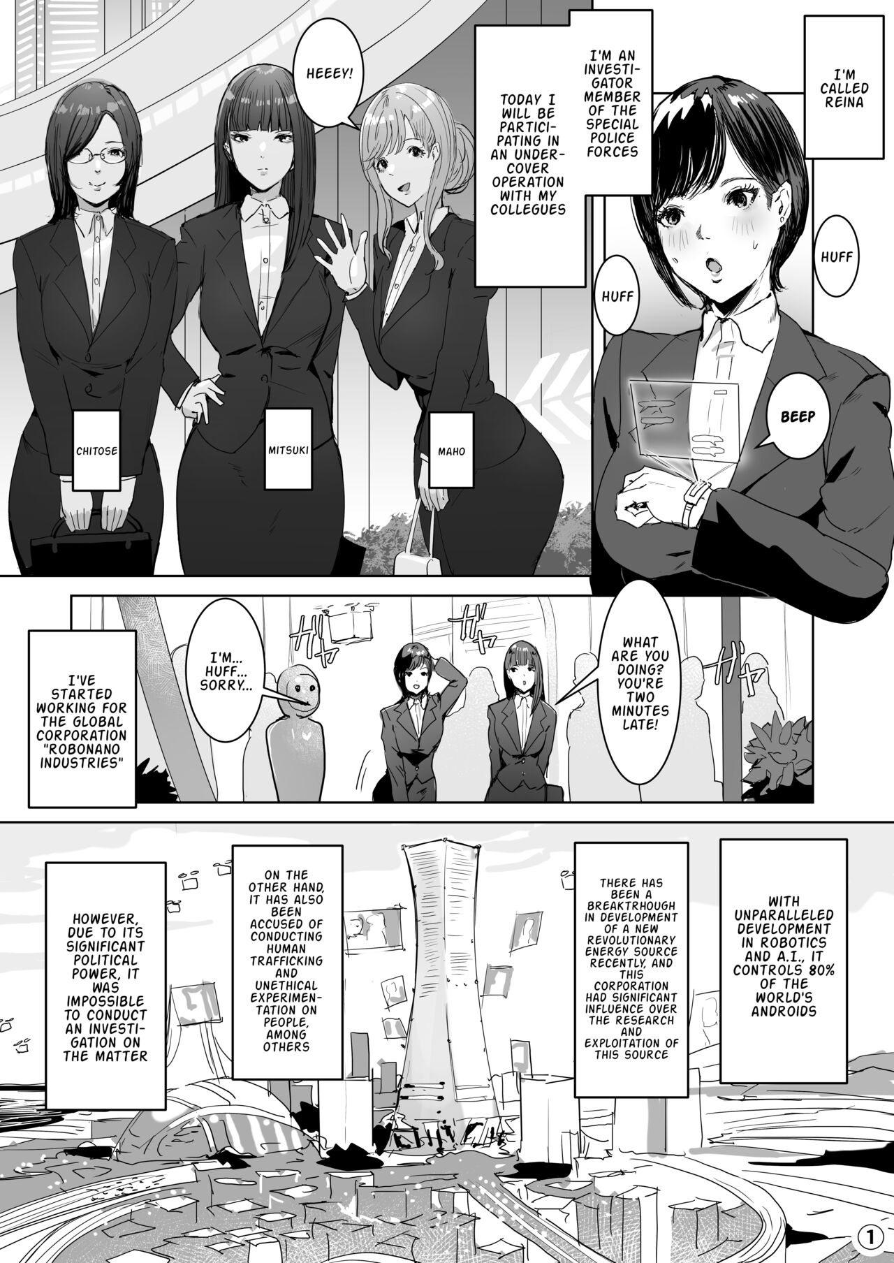 After infiltrating a hi-tech company, I was remodeled into a futanari android cover