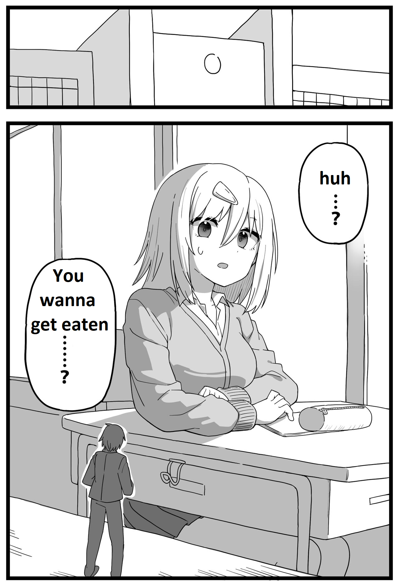 Manga about a girl who really wants to be eaten by a girl cover