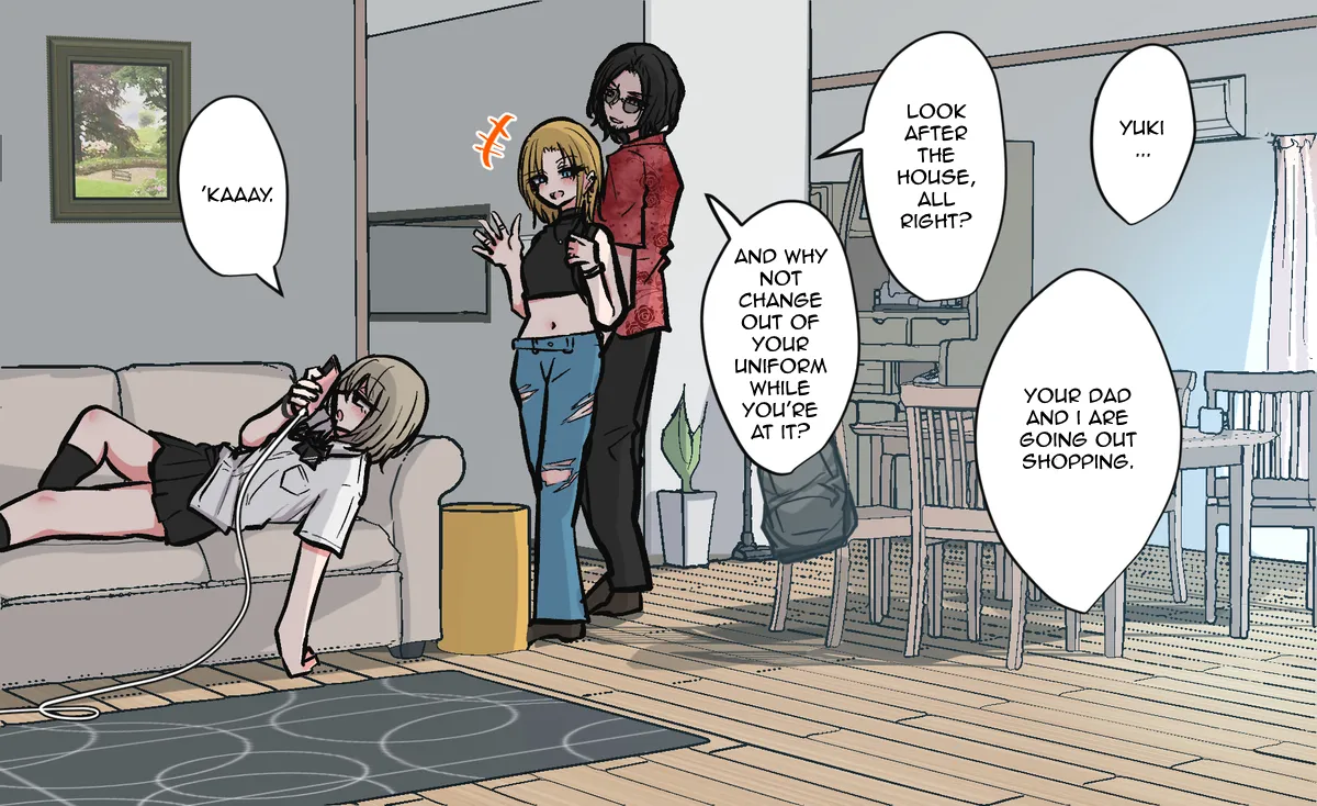 Best Friend-chan Masturbating Out in the Living Room cover