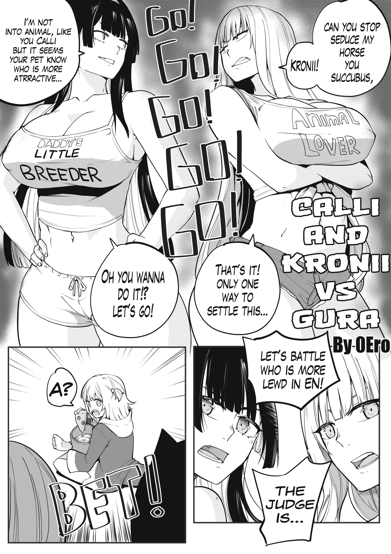 Calli & Kronii vs Gura cover