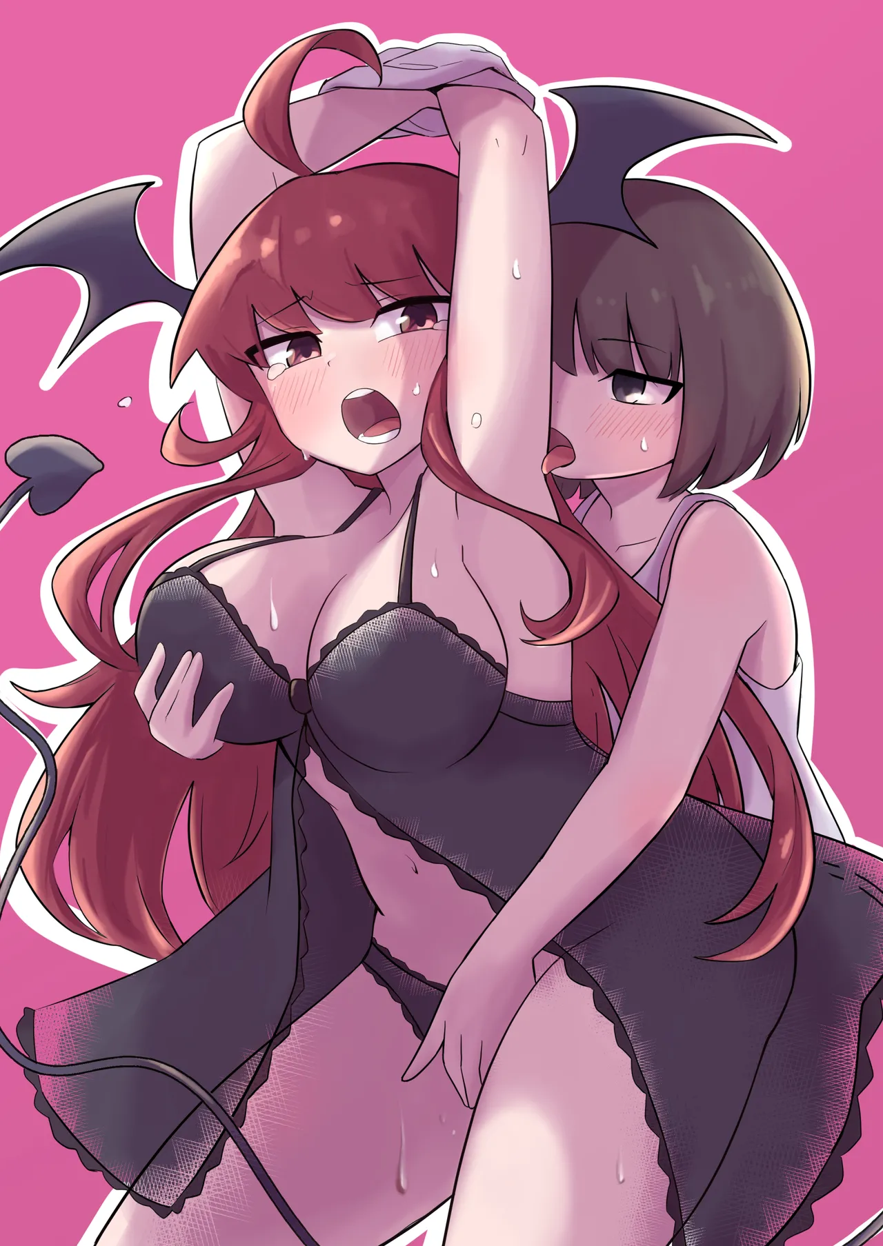 Teaching the Inexperienced Succubus a Lesson with Yuri Sex cover
