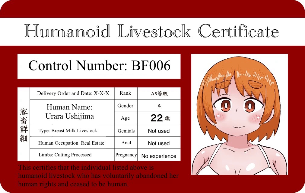 The life of a person who willingly became a humanoid livestock + The End of a Humanoid Livestock cover