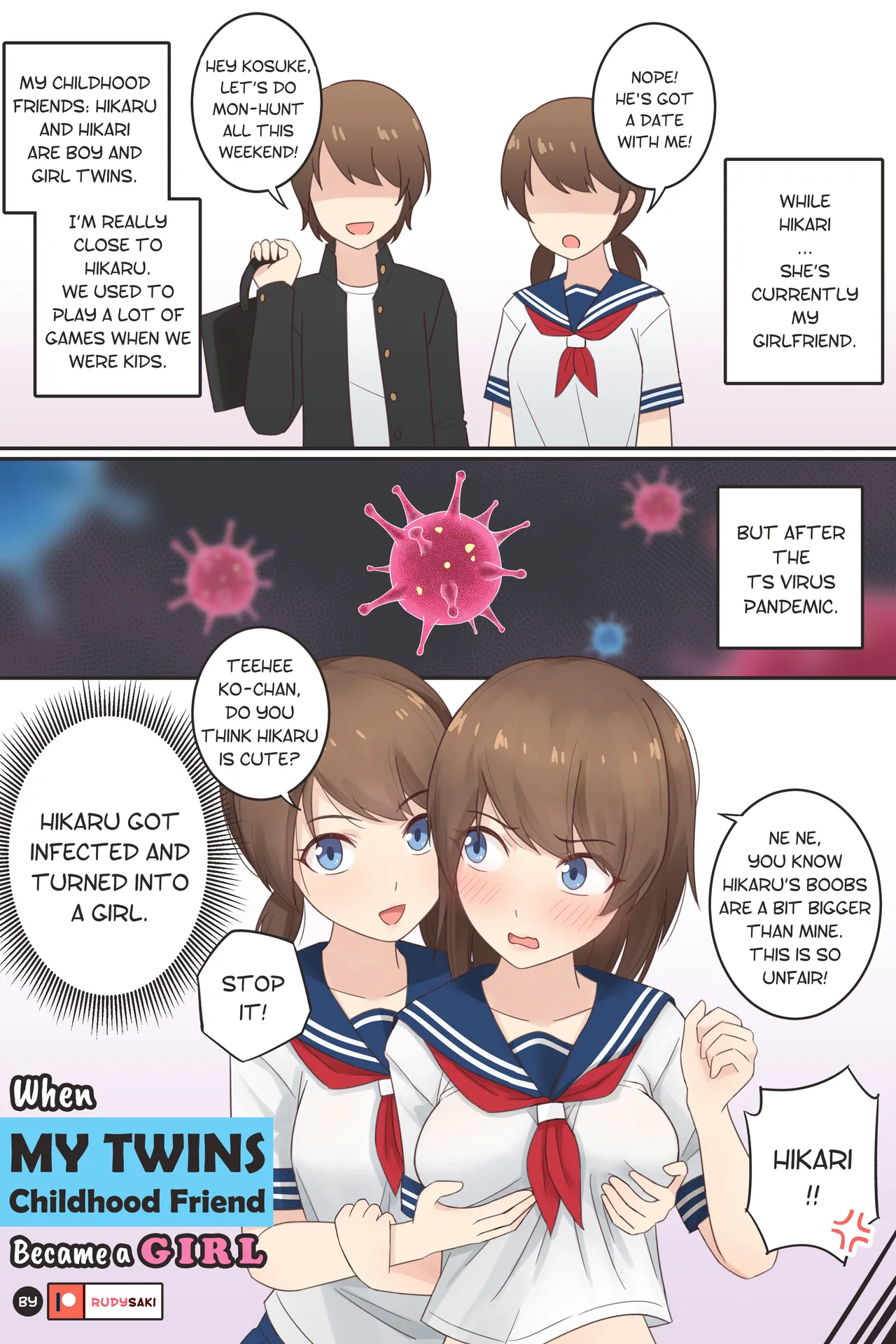 When My Twins Childhood Friend Became a Girl cover