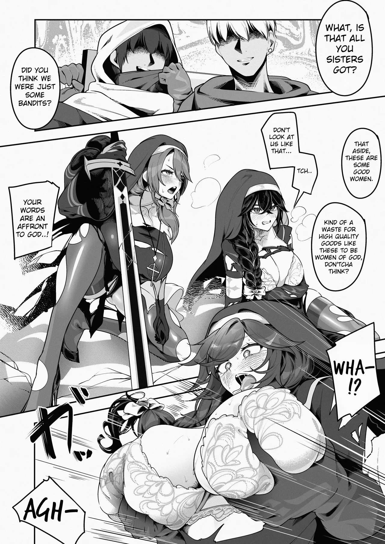 Nuns Defeated By Bandits - Skeb Request cover