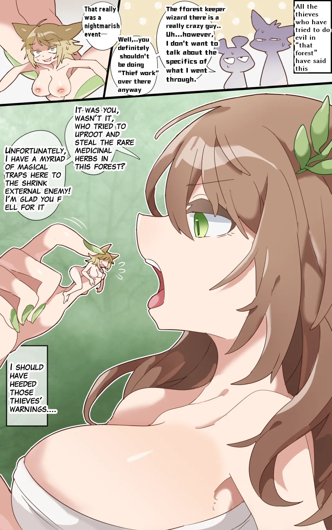 A witch living in the forest swallows you whole and punishes you inside her stomach cover