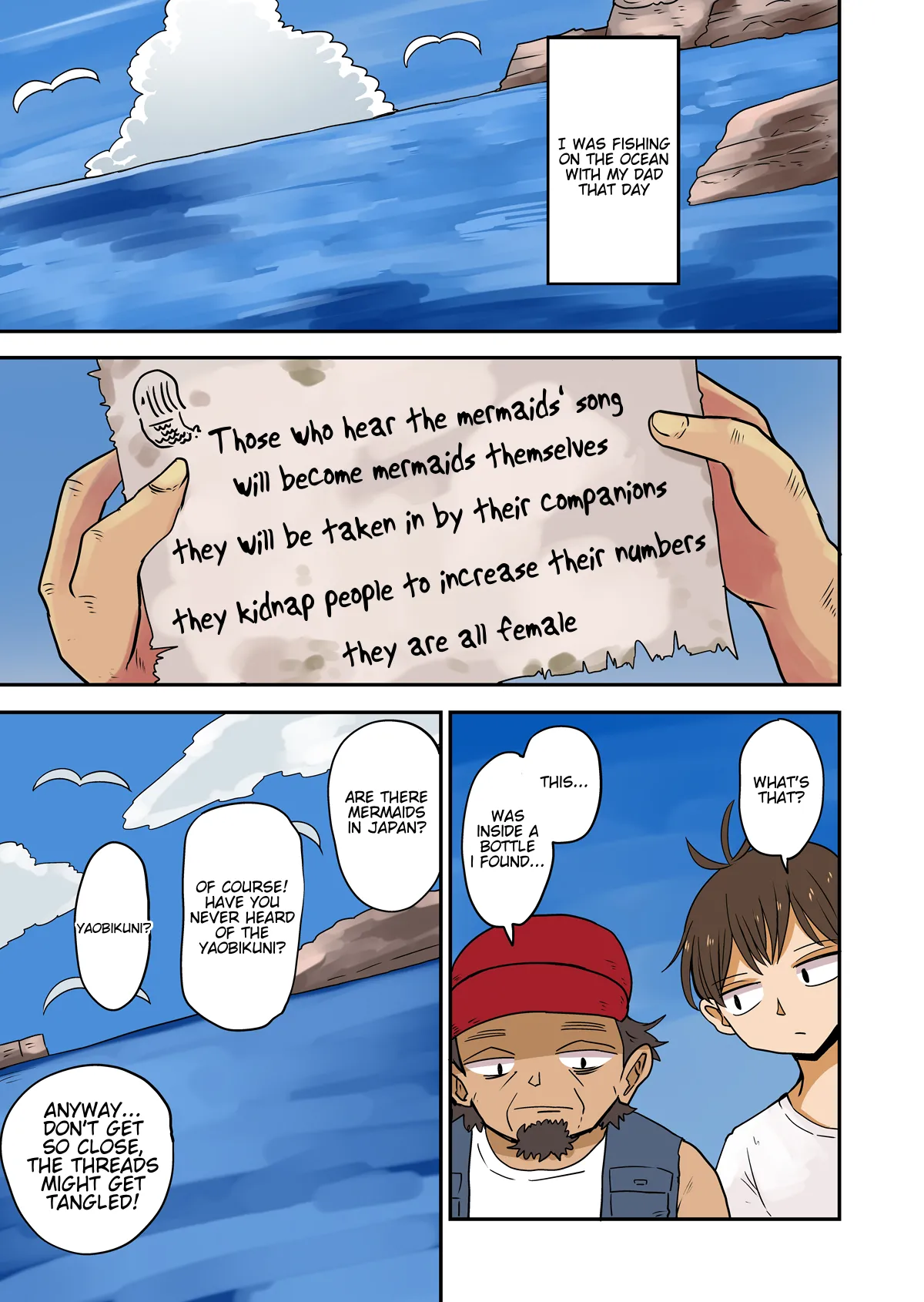 Father and son turned into mermaids cover