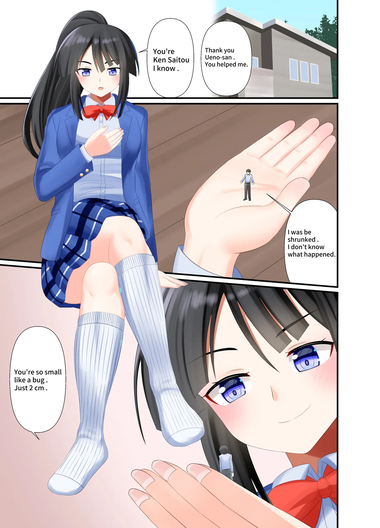 Crushed under white knee-highs cover