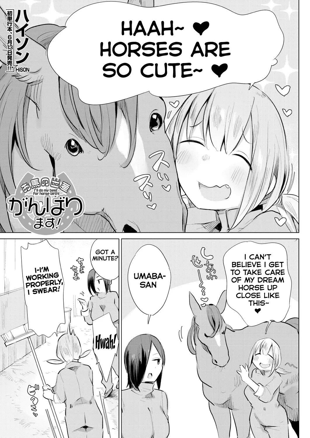 Ouma no Shussan Ganbarimasu! - I'll do my best for horse birth! cover