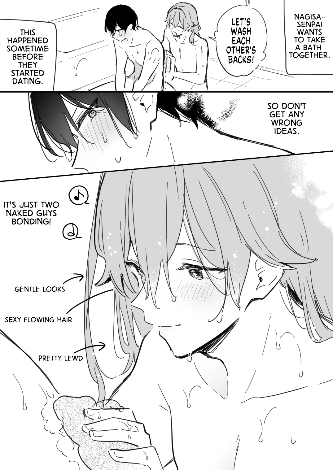 Ryo-kun and his Senpai - Senpai Wants to Take a Bath Together cover