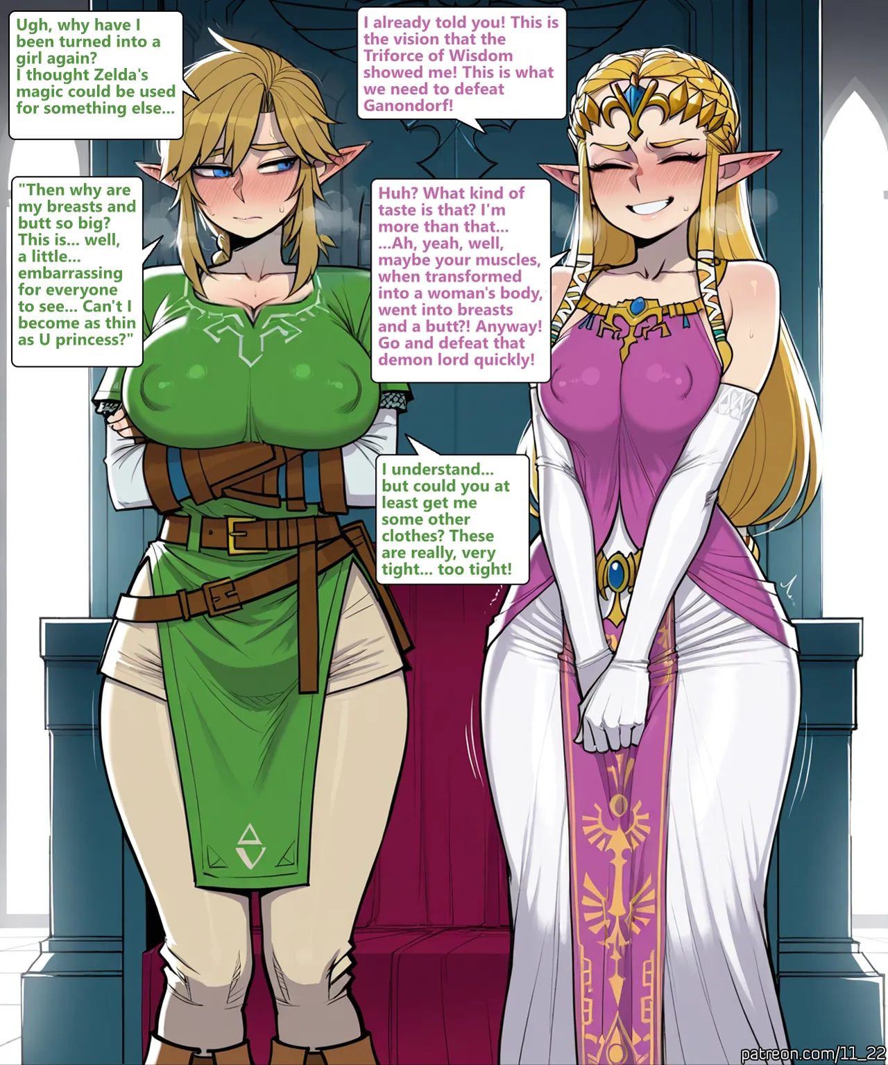 Genderswapped Link x Ganondorf Comic cover