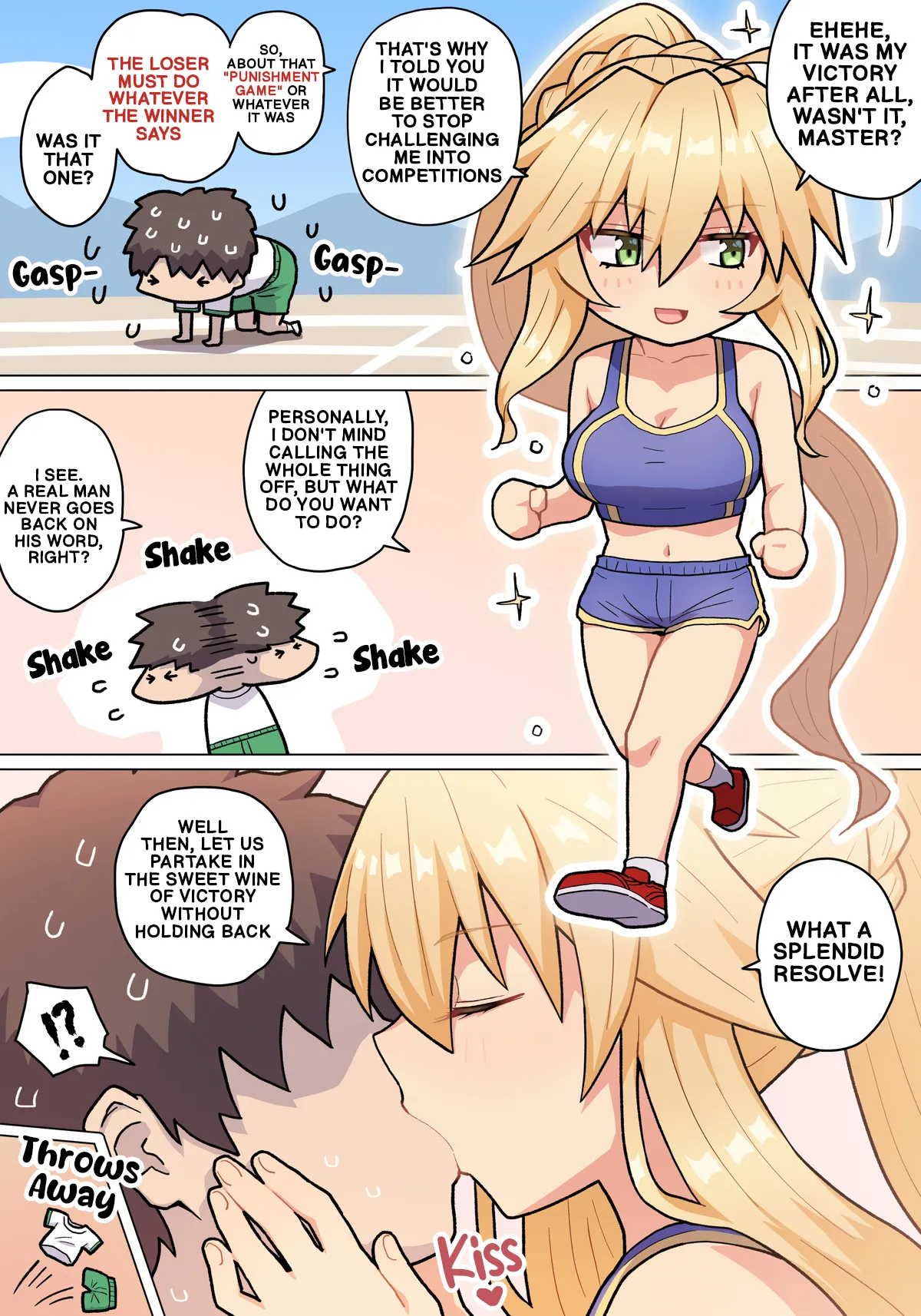 Breasts from above - Lancer Artoria cover