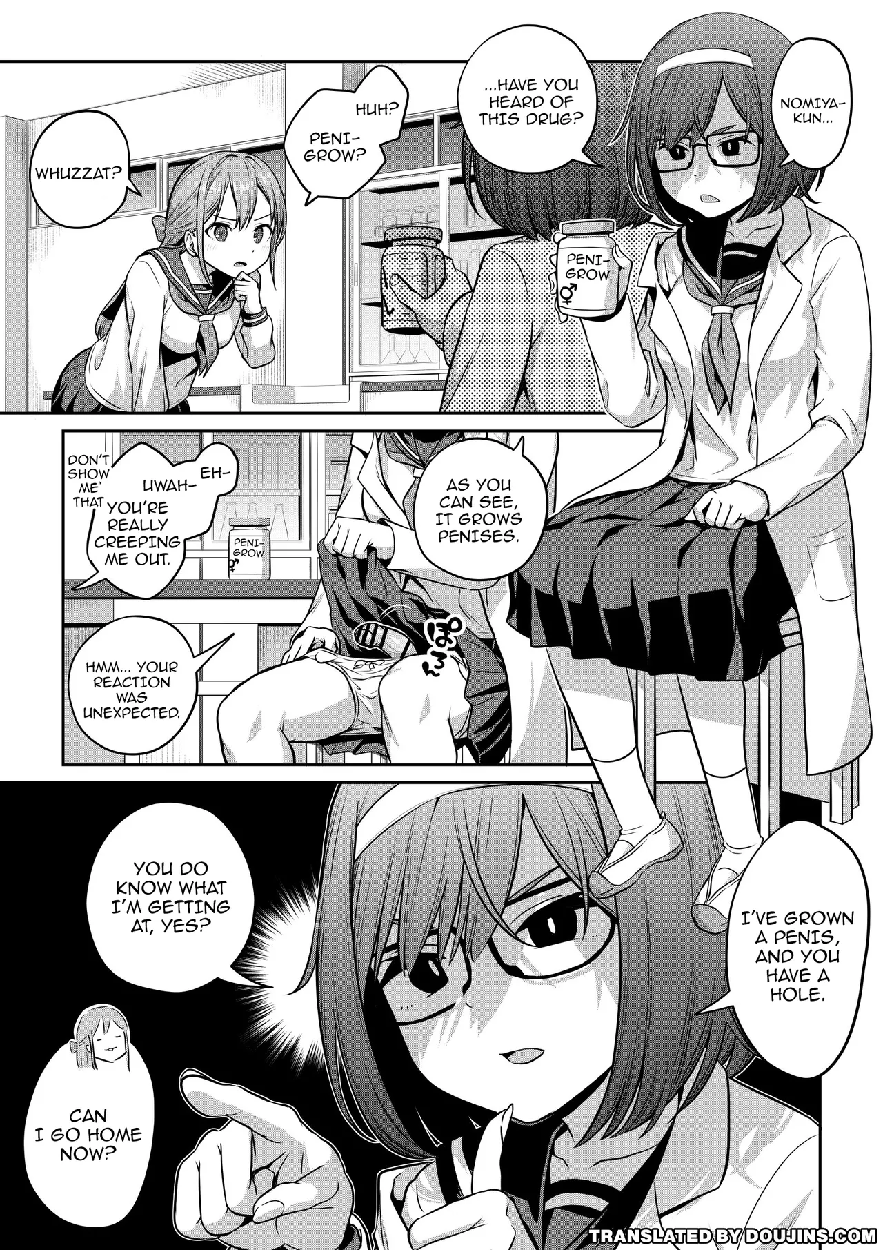 Kusuri de Futanari ni Nacchatta Kagakubu Buchou to / Together With The Science Club President Who Turned Into a Futanari With A Drug cover