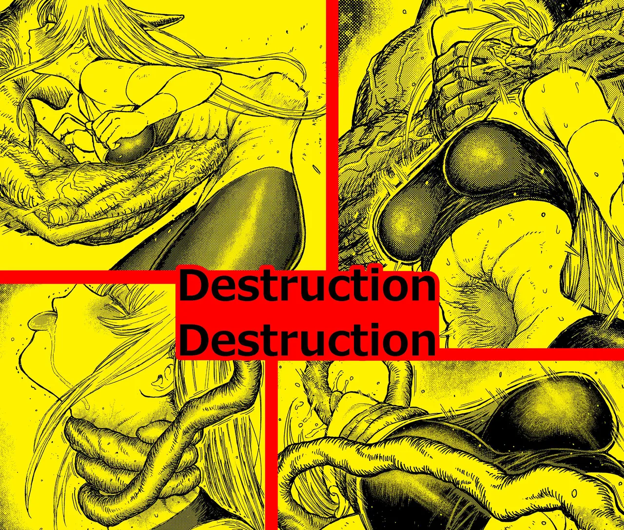 Destruction Destruction - The Strangled heroin's total defeat cover