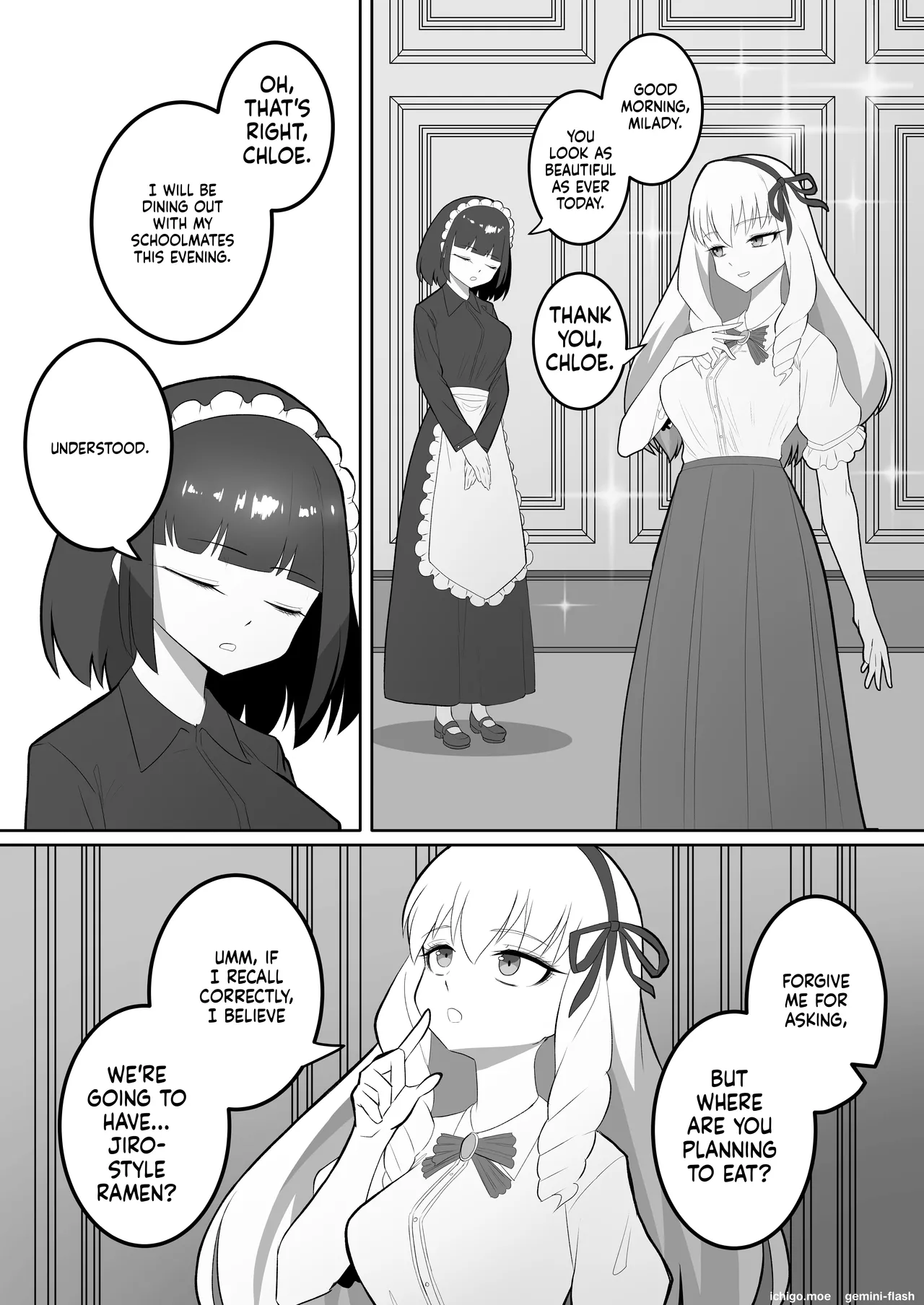 A young lady who gets really fat and her maid who goes crazy cover