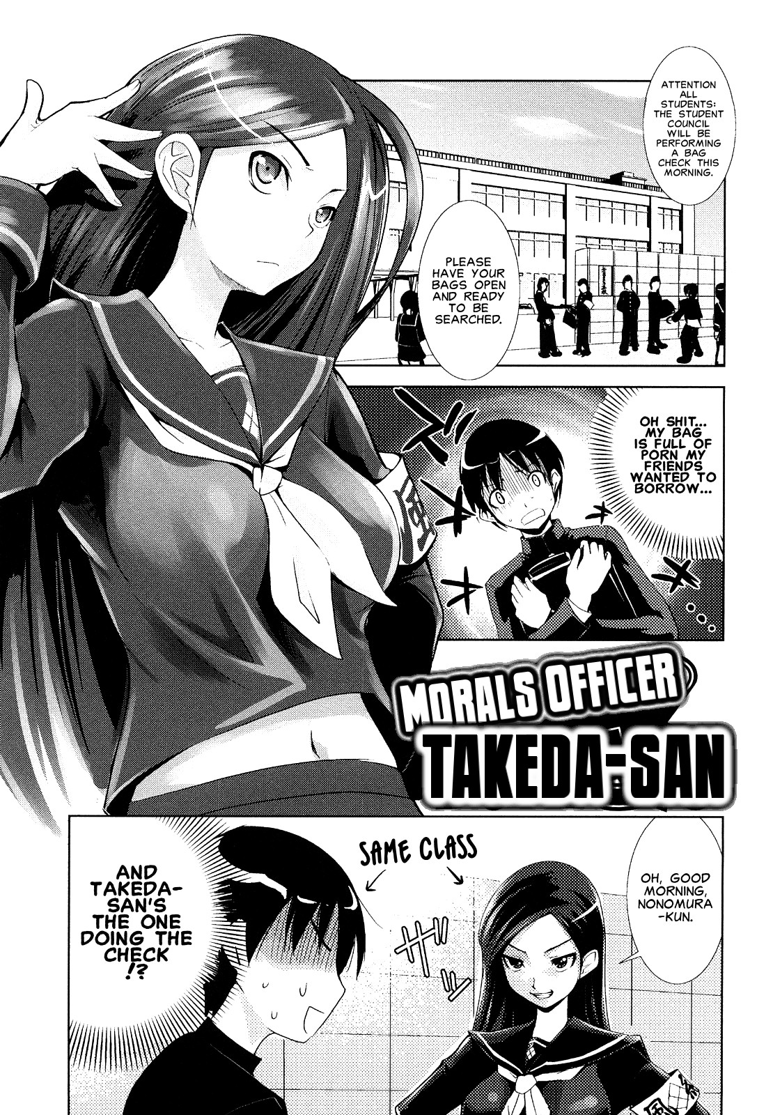 Morals Officer Takeda-san Ch. 1-3 cover
