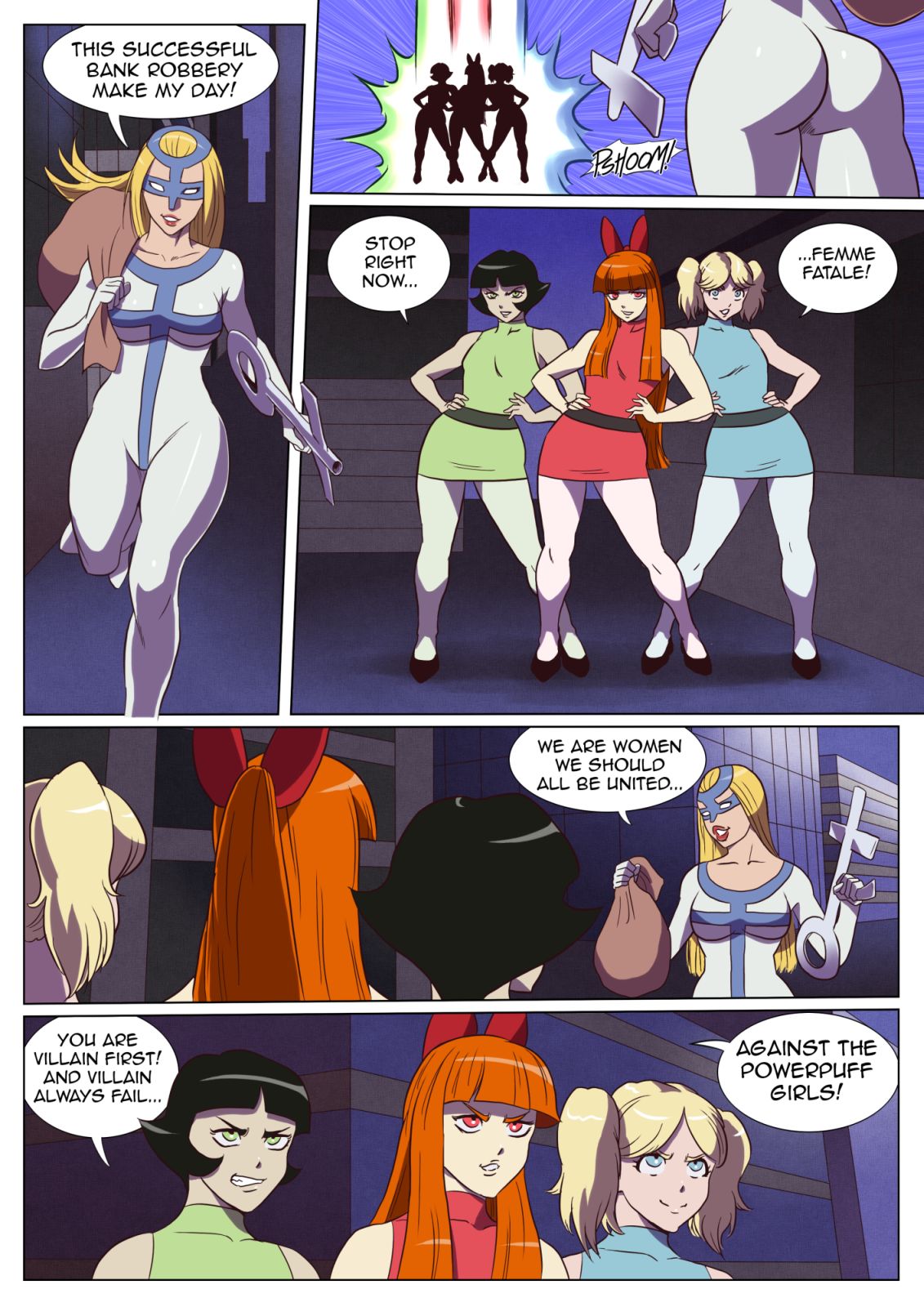 Badass Powerpuff Girls vs Femme Fatale cover