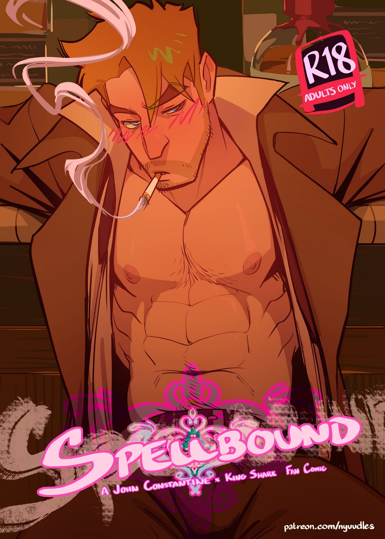 Spellbound: A John Constantine x King Shark cover