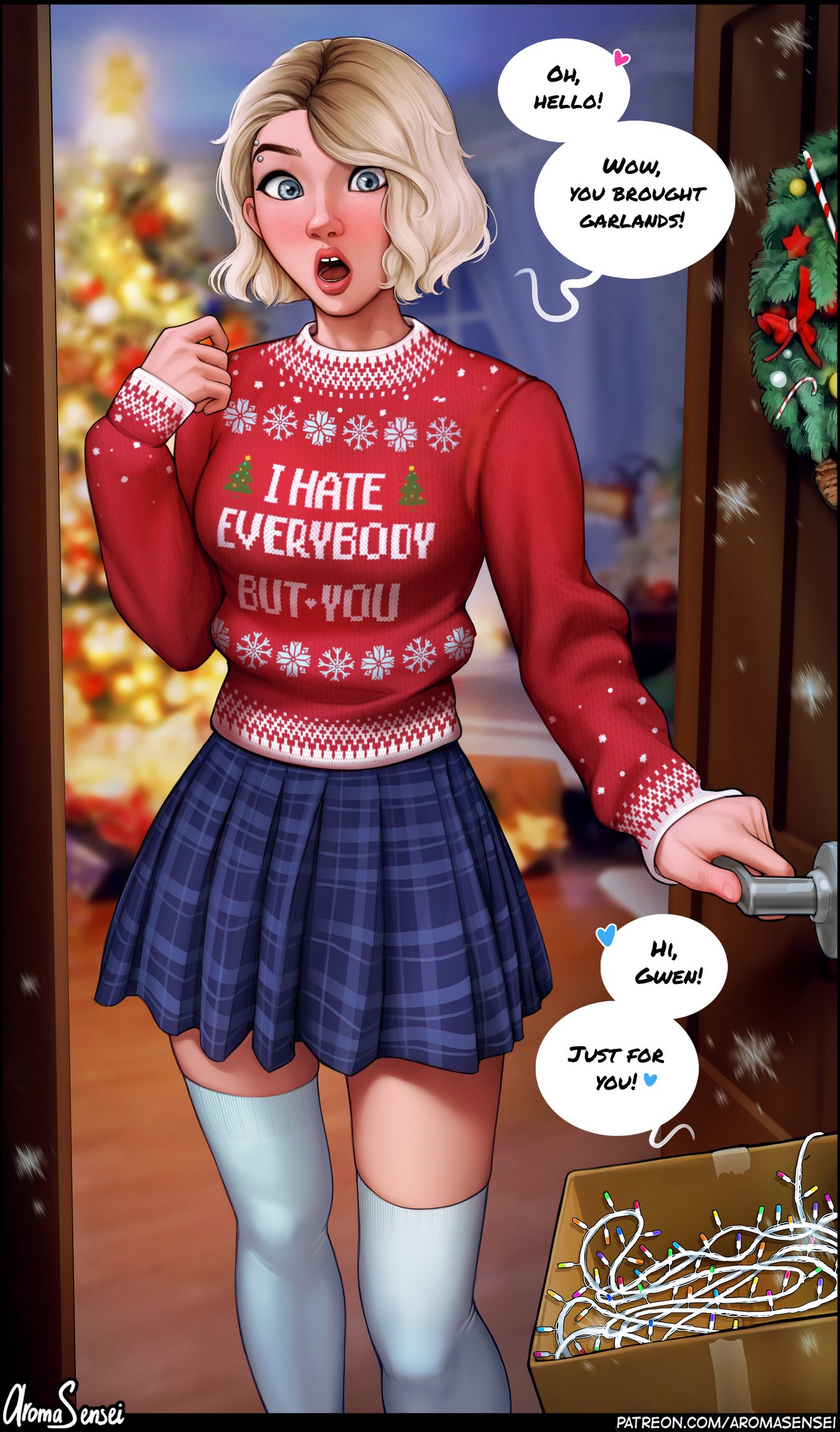 Gwen celebrates Christmas! (Shemale) cover