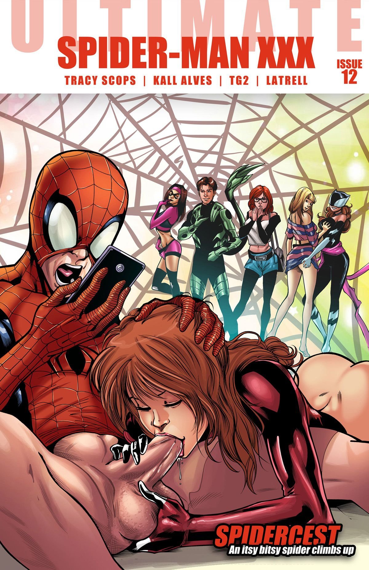 Ultimate Spider-Man XXX 12 - Spidercest - An itsy bitsy spider climbs up cover