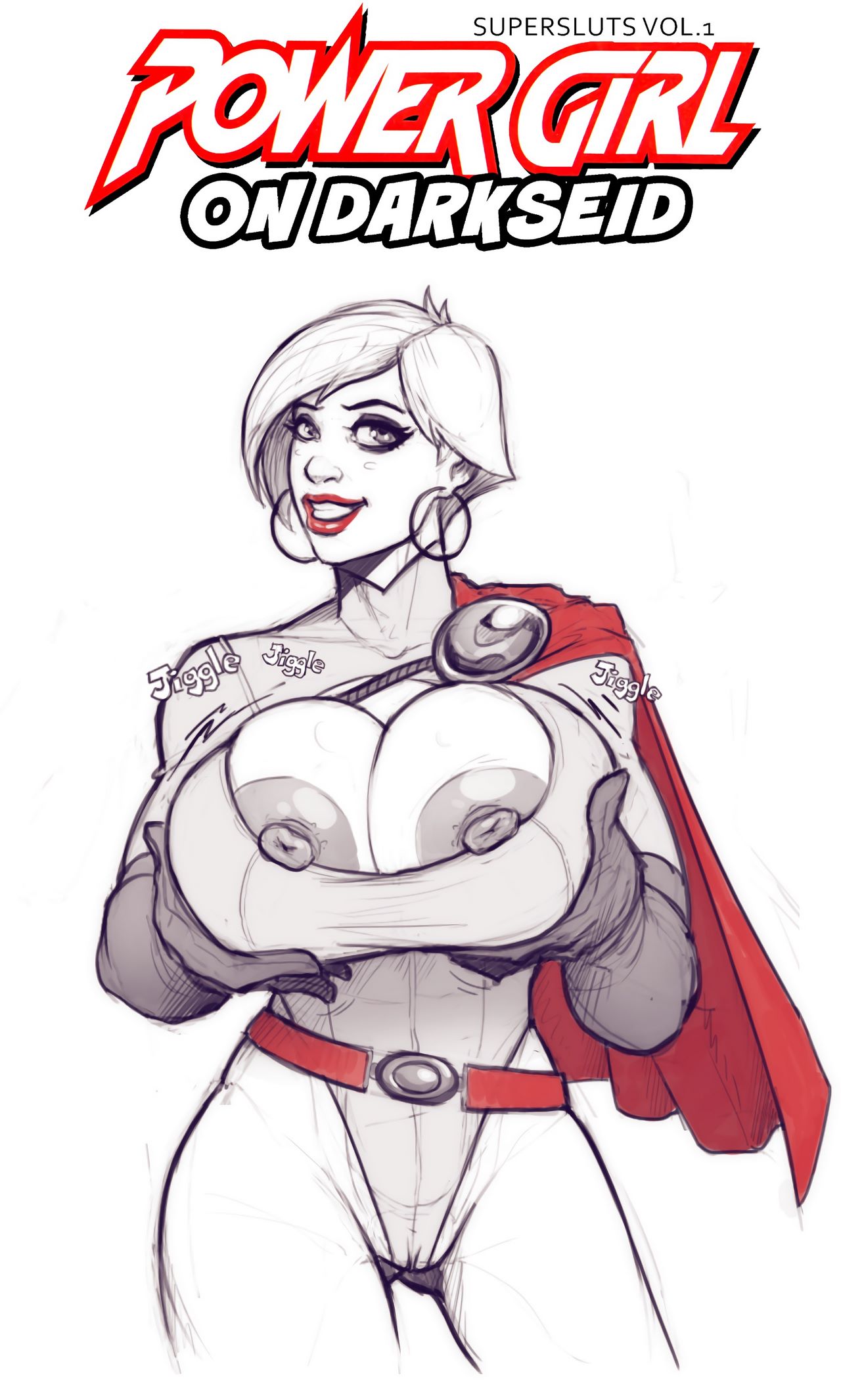 Power girl on Darkseid cover