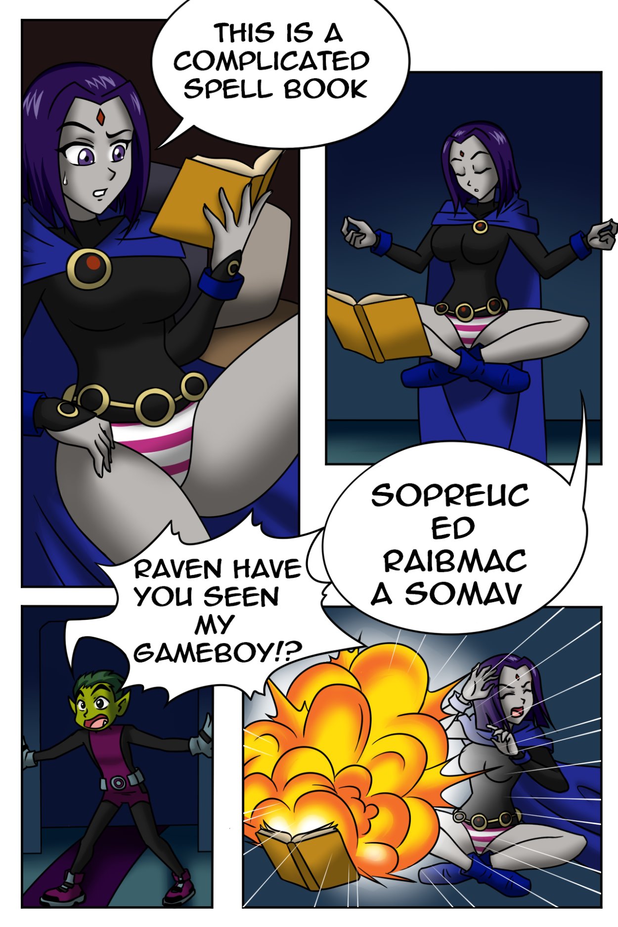 Beastboy & Raven swap bodies cover
