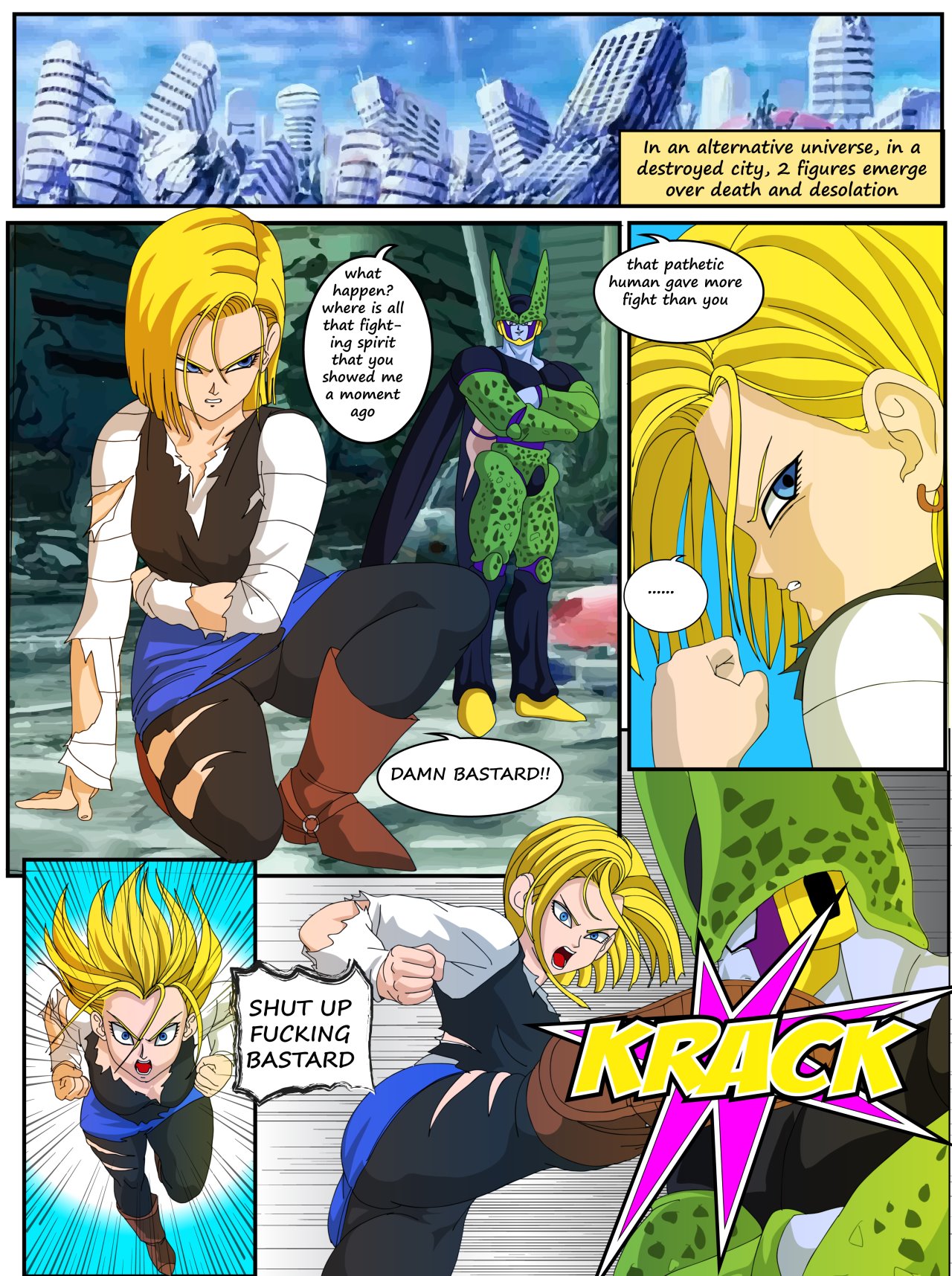 Android 18 vs Cel cover