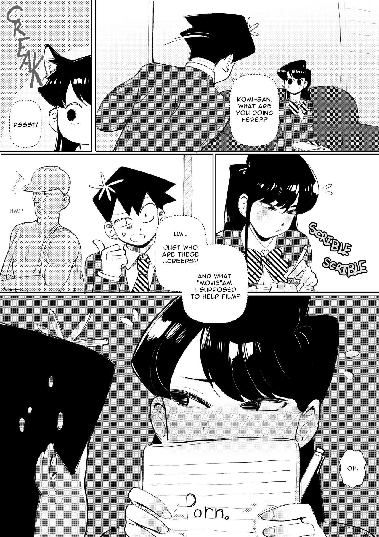 Komi-san makes a porno cover