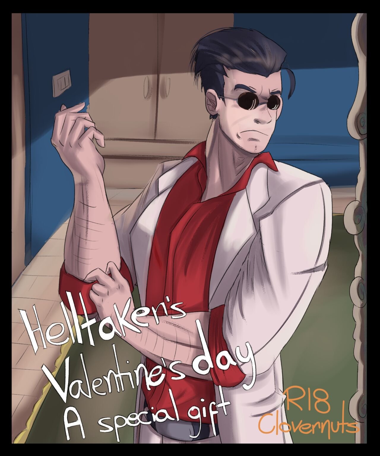 Helltaker's Valentine's Day cover