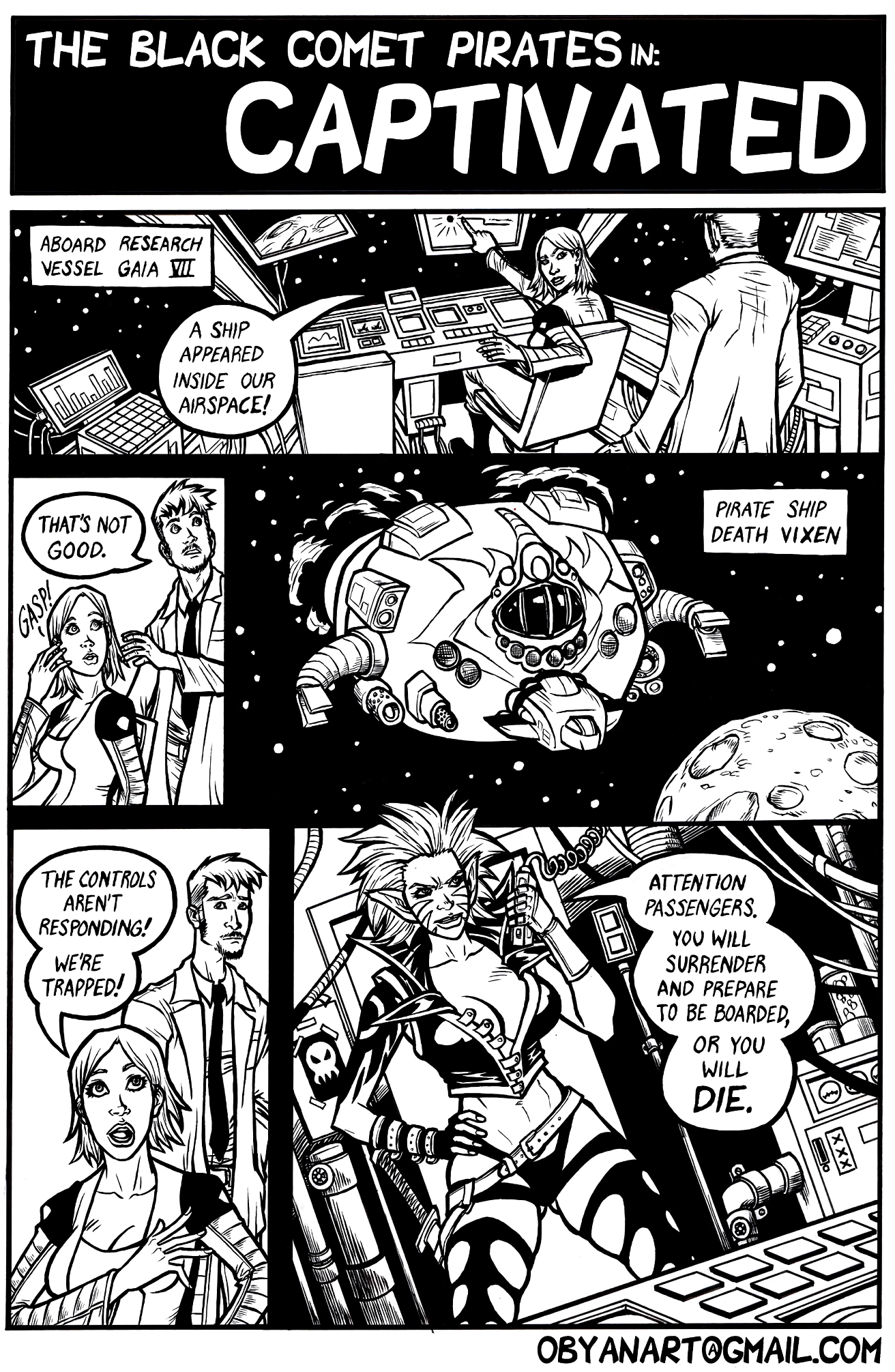 Black Comet Pirates: Captivated cover
