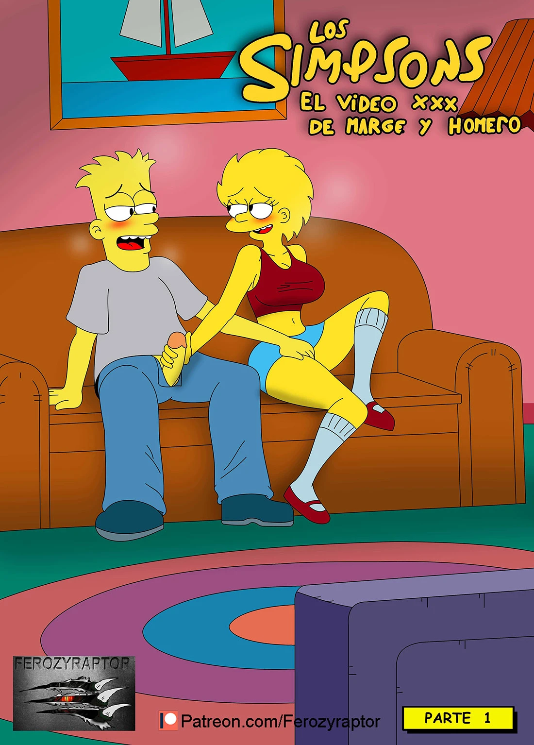 Homer and Marge xxx video cover