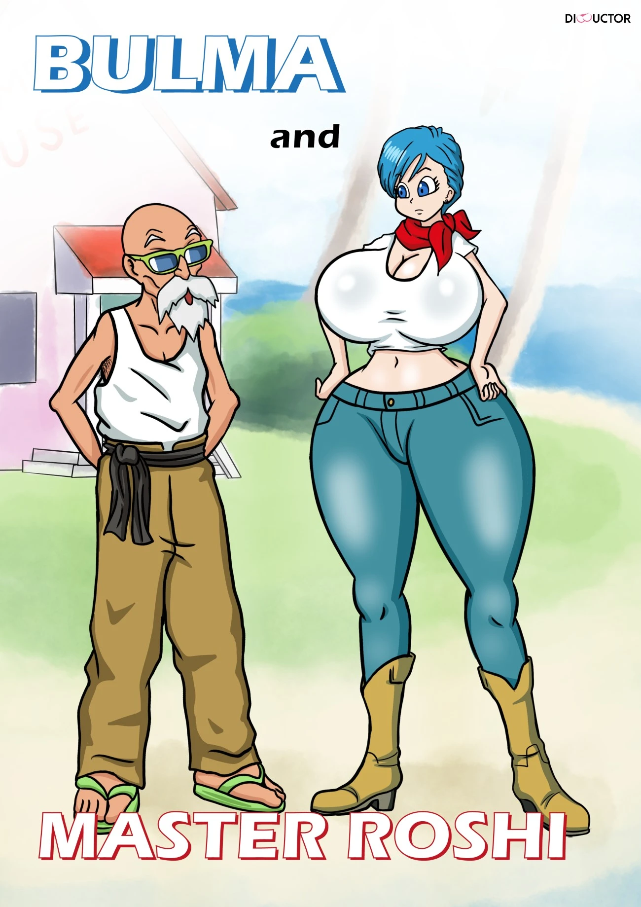 Bulma and Roshi cover