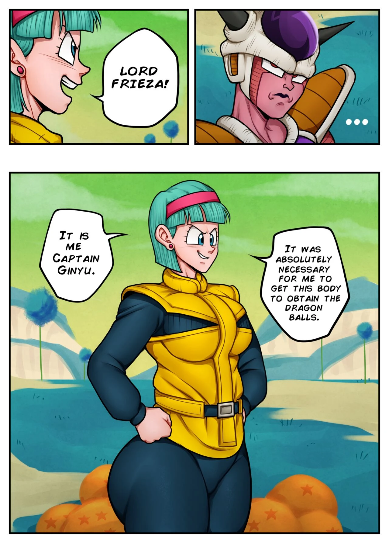 Bulma and Frieza cover