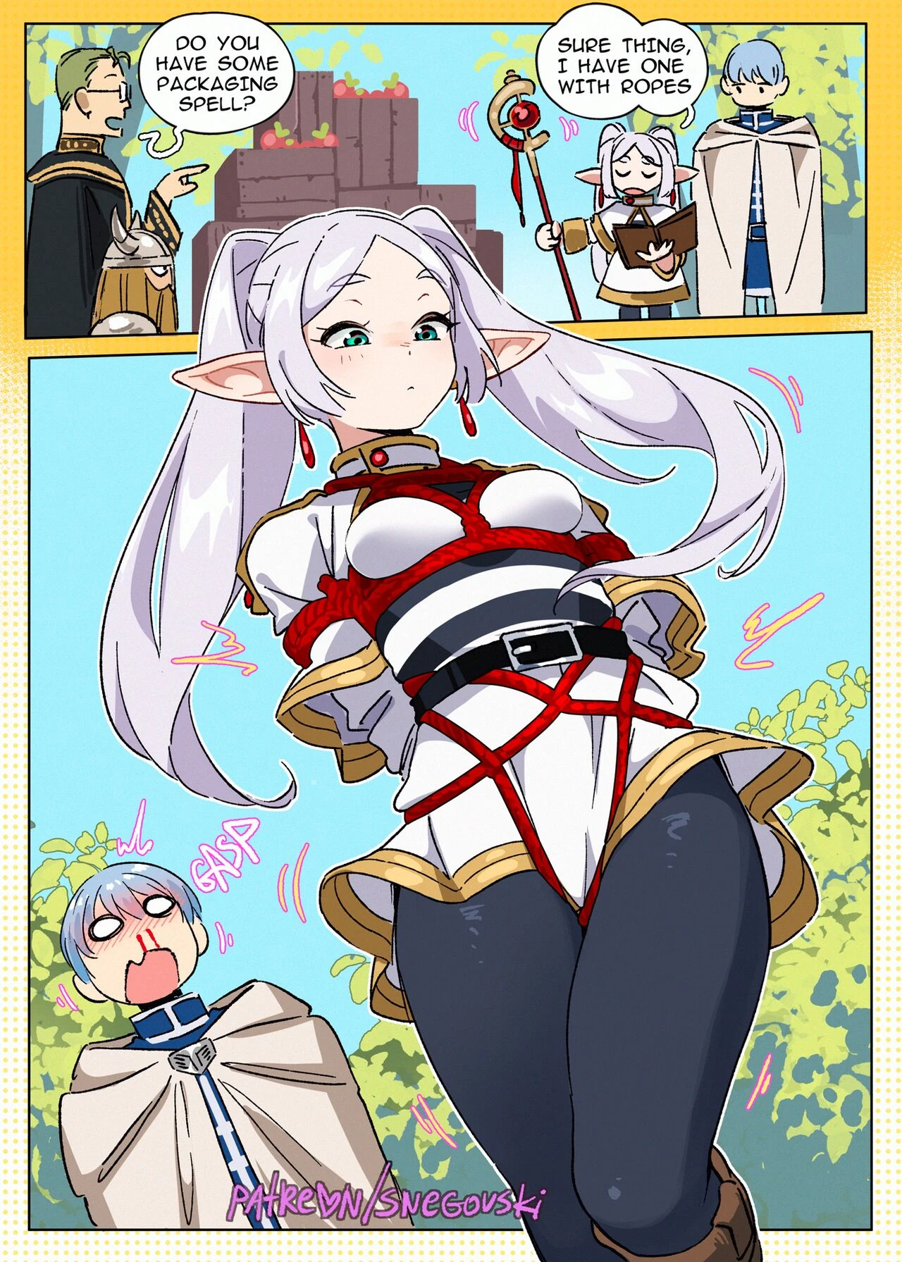 Frieren and the "ropes spell" cover