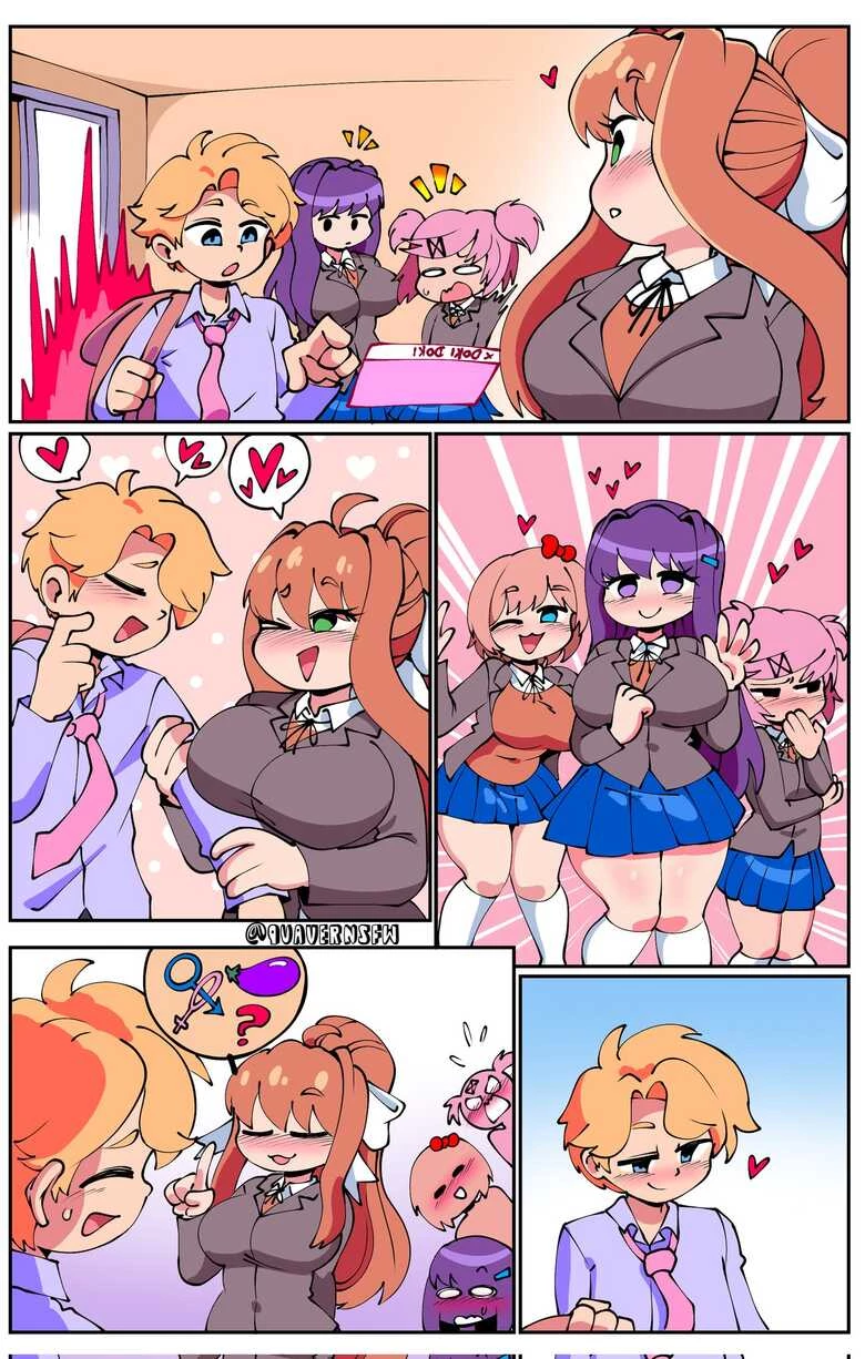 Senpai X Doki Doki Literature Club Girls cover