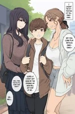 Sex Where I'm Sandwiched Between Tall, Busty Onee-sans and Unable to Escape | Keitai Choushin Onee-san-tachi ni Ryougawa kara Press Sarete Nigerarenai Sex cover