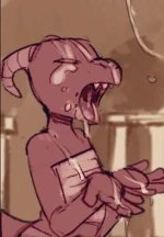 Tummy gives a blowjob cover