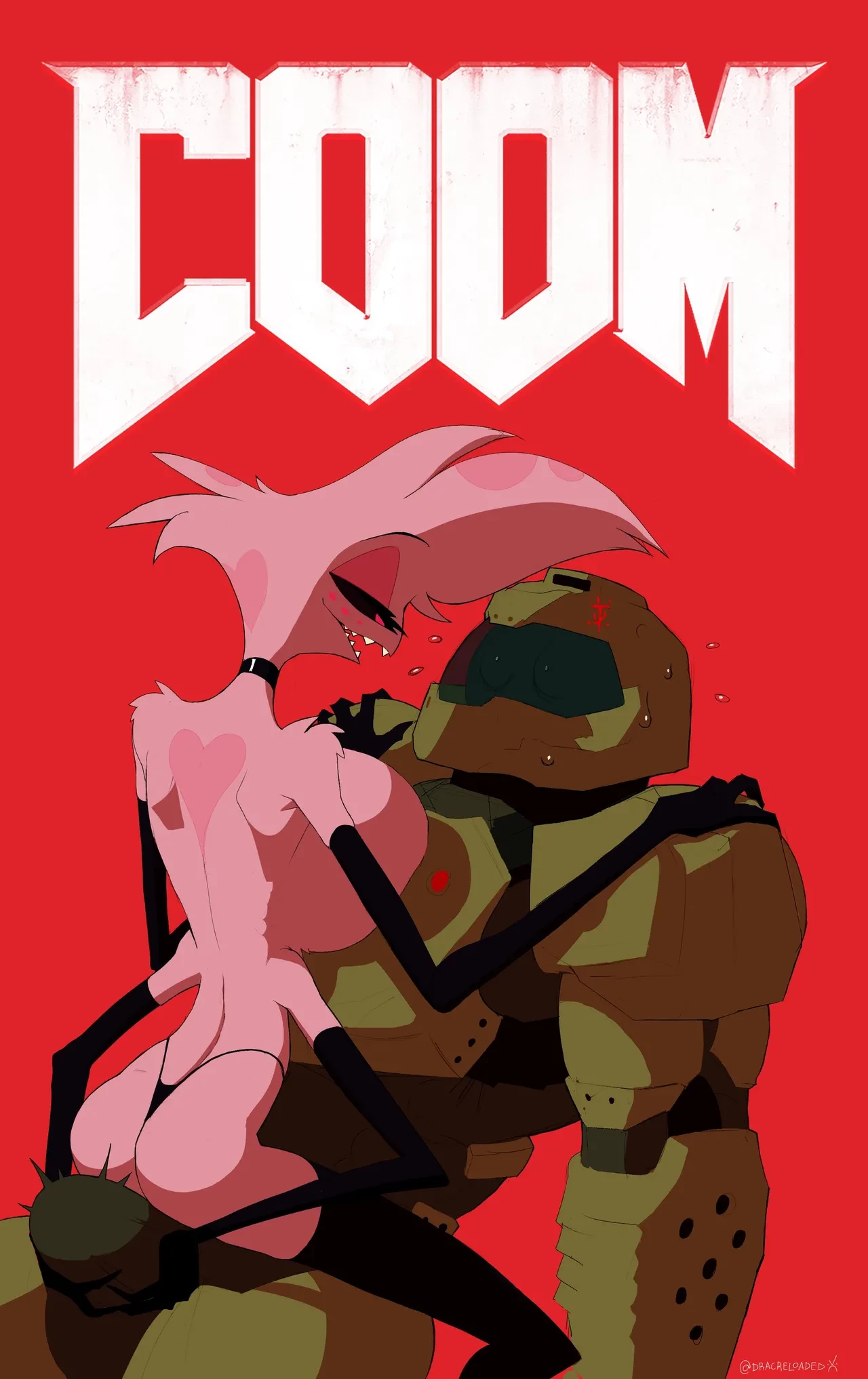 Angel Dust x Doom Guy cover