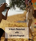 Full-term pregnant photoshoot cover