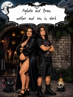 mom son in the dark (AI) cover
