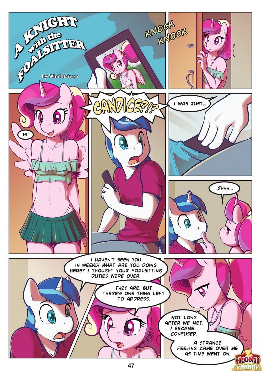 A knight with the foalsitter cover