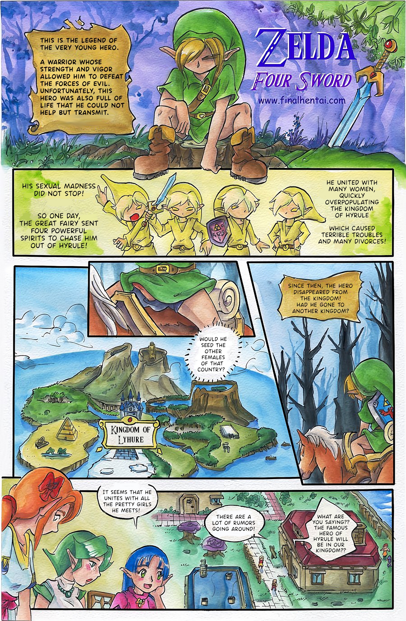 Zelda Four Sword cover